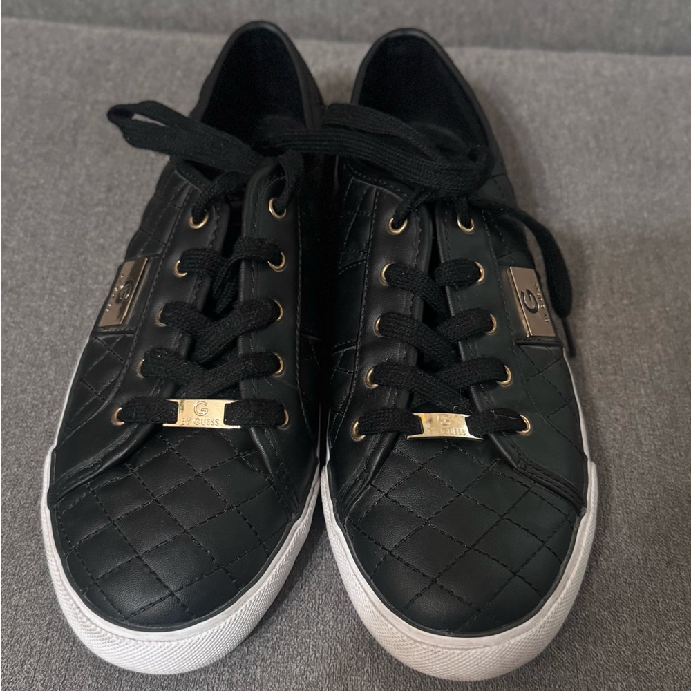 Guess Black Sneakers with Metallic Accents size 10